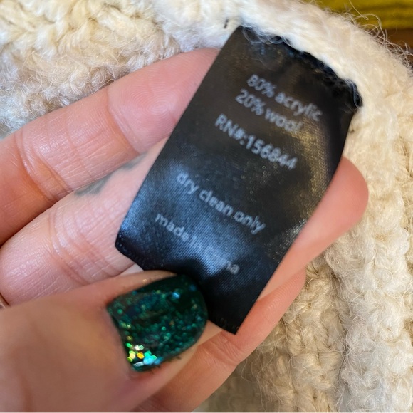 ❌SOLD🏷️Le Superbe Bohemian Knit Duster Sweater Cardigan Coat in Cream Size Small - Picture 10 of 11